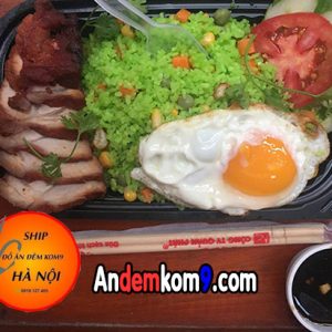 Hình ảnh món cơm xanh thịt xá xíu ship đêm