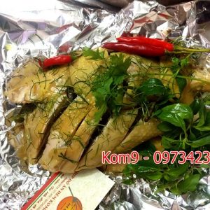 Hình ảnh món gà hấp lá chanh ngon