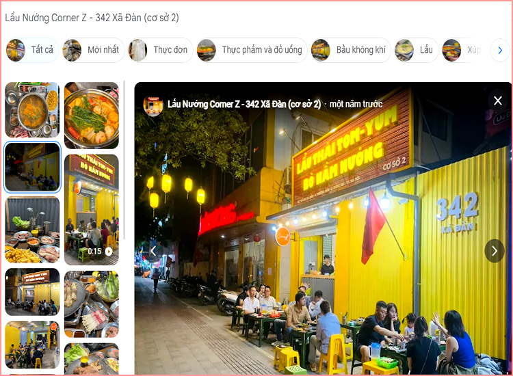 hinh anh quan lau nuong corner Z Dong Da