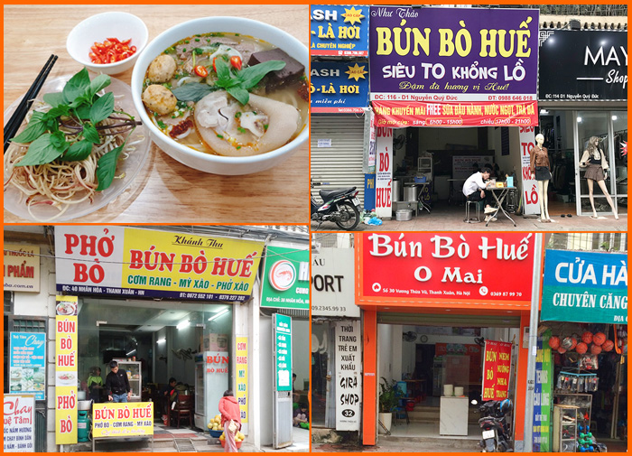 Top 15 quán Bún Bò Huế quận Thanh Xuân ngon – Chọn Lọc