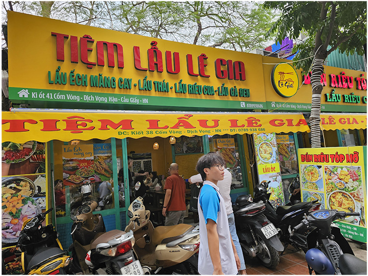 Quán bán lẩu ếch Lê Gia ngon tại quận Cầu Giấy, Hà Nội