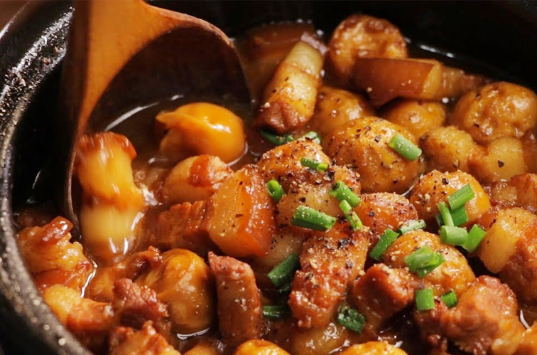 an thit kho trung cut mua dong