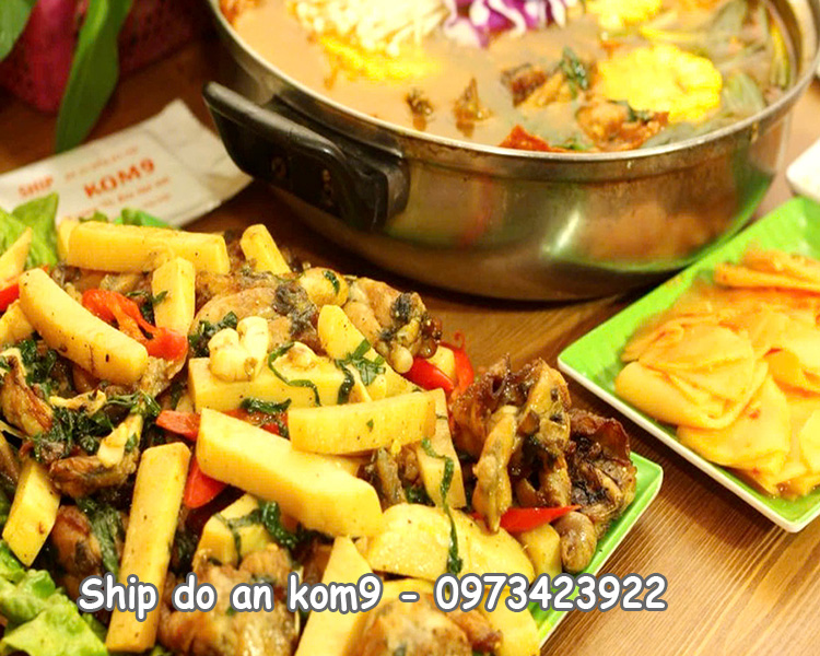 mon nhau dai khach lau ech mang cay