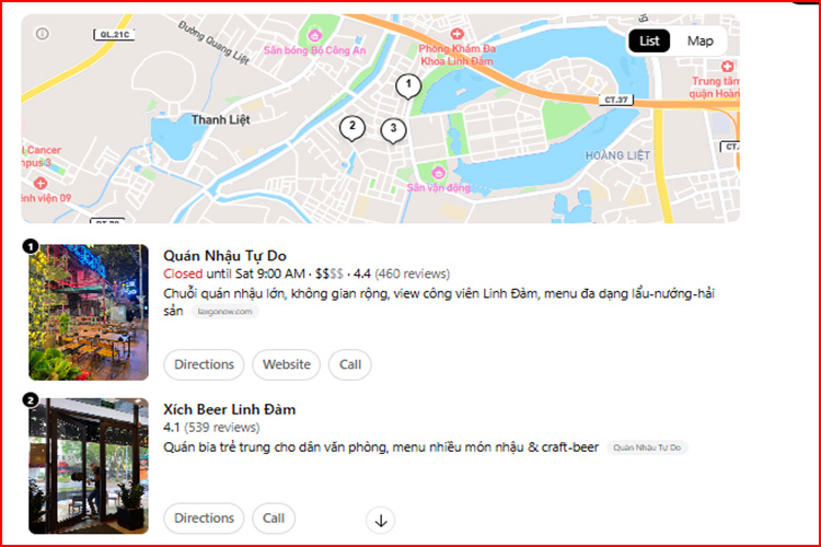 Các quán nhậu ở Linh Đàm nhiều món ngon, có ship