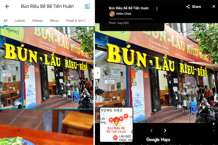 quan lau rieu cua Tien Huan tai Cau Giay Ha Noi