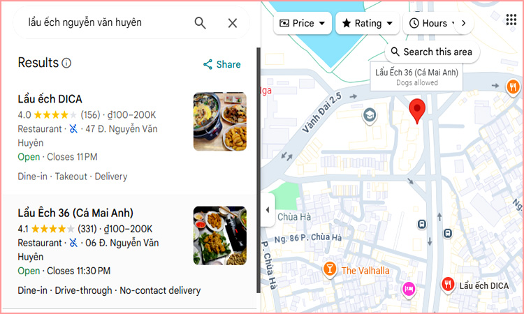 Lẩu ếch Nguyễn Văn Huyên : Tổng hợp quán lẩu, địa chỉ, giá