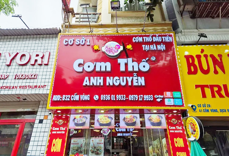 chi nhanh com tho ngon tai Cau Giay Ha Noi