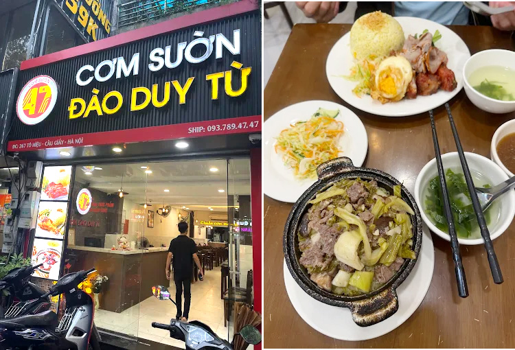 hinh anh quan com suon dao duy tu Cau Giay Ha Noi