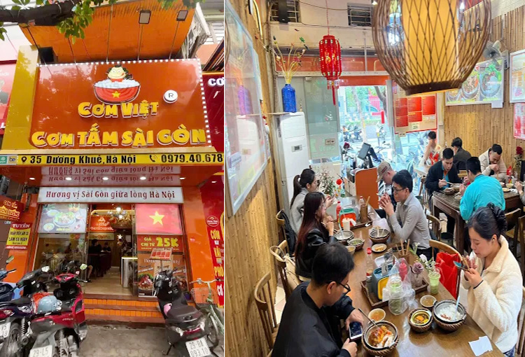 Quan com tam Sai Gon o Cau Giay, Ha Noi