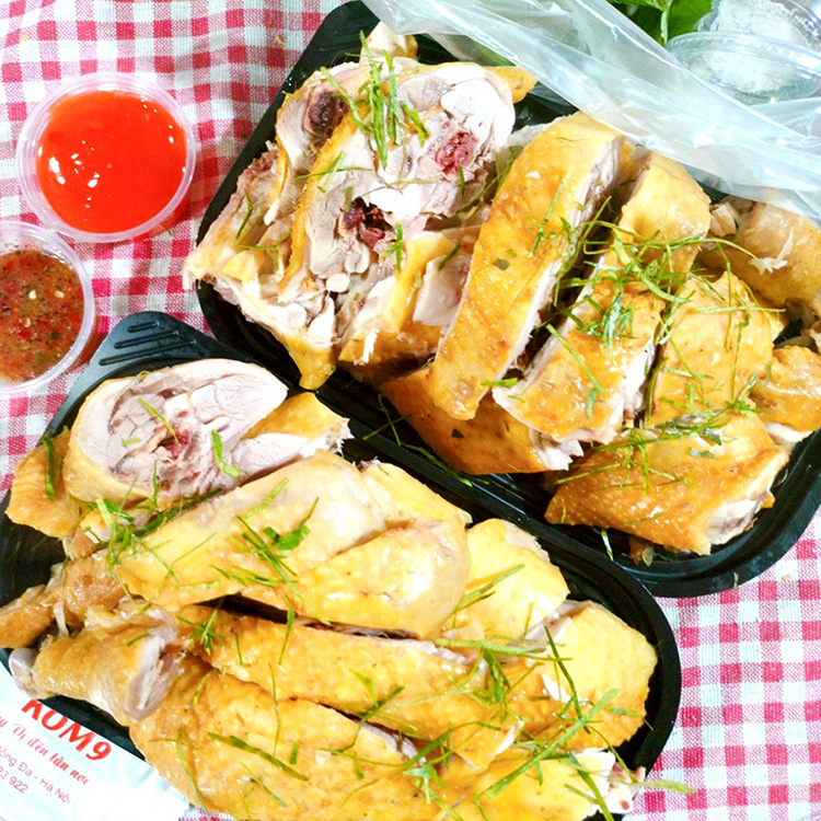 mon an ga hap la chanh